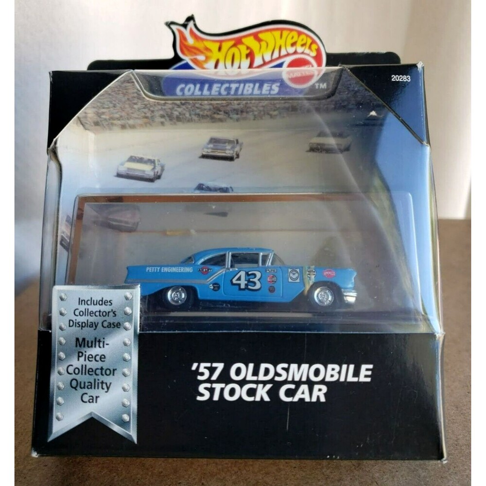 1999 Hot Wheels Cool Collectibles 1957 OLDSMOBILE STOCK CAR Blue Limited Edition - Picture 3 of 12